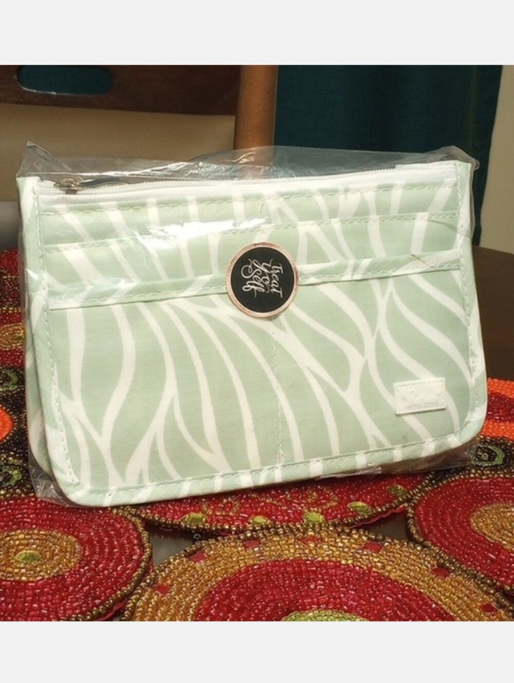 🧨Purse Organizer Insert-Green Waves